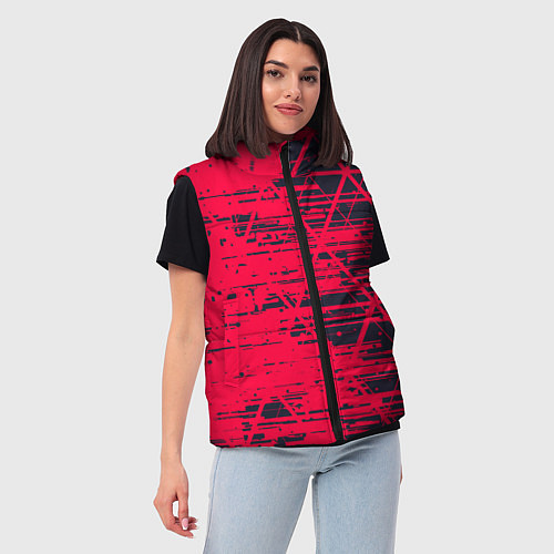 Женский жилет Black & Red / 3D-Красный – фото 3