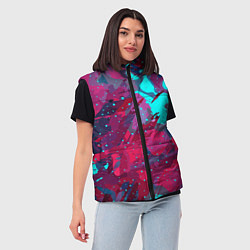 Женский жилет Смешанные краски, цвет: 3D-светло-серый — фото 2