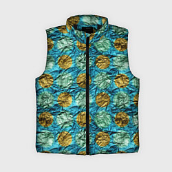 Женский жилет Фольга от шоколадной конфеты - текстура, цвет: 3D-черный