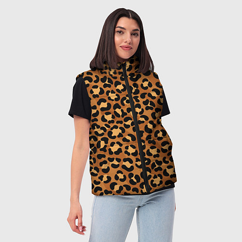 Женский жилет Леопардовый цвет / 3D-Черный – фото 3