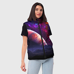 Женский жилет Бесконечное космическое пространство - Планета, цвет: 3D-красный — фото 2