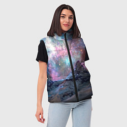 Женский жилет Снежная вершина и бесконечное космическое простран, цвет: 3D-светло-серый — фото 2