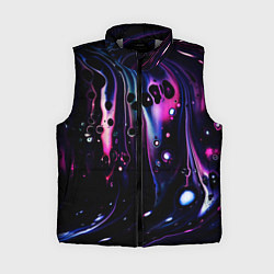 Женский жилет Фиолетовая вода и краски, цвет: 3D-светло-серый