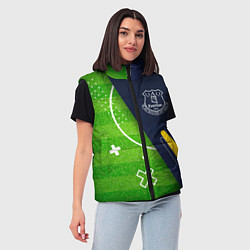 Женский жилет Everton football field, цвет: 3D-черный — фото 2