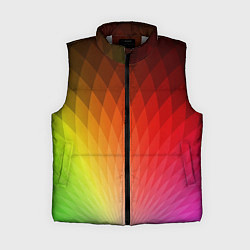 Женский жилет Радужные ромбы, цвет: 3D-светло-серый
