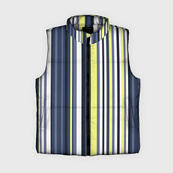 Женский жилет Абстрактные разноцветные линии, цвет: 3D-светло-серый