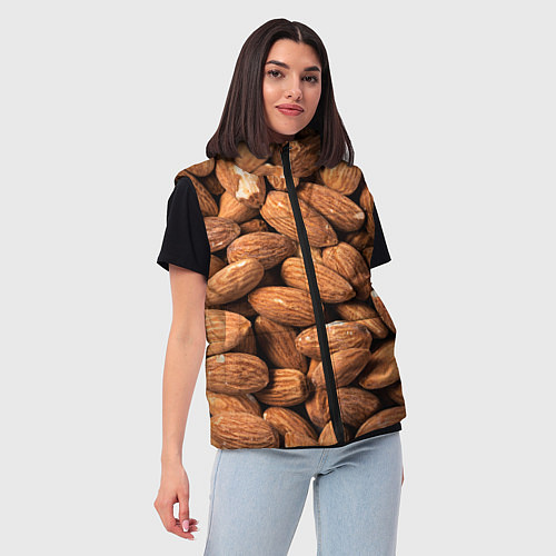 Женский жилет Миндальные орешки / 3D-Светло-серый – фото 3