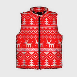 Женский жилет Рождественский красный свитер с оленями