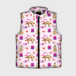 Женский жилет Сонный ленивец с подушками, цвет: 3D-светло-серый