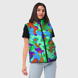 Женский жилет Абстракция цвета, цвет: 3D-черный — фото 2
