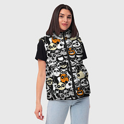Женский жилет Злобные панды, цвет: 3D-светло-серый — фото 2