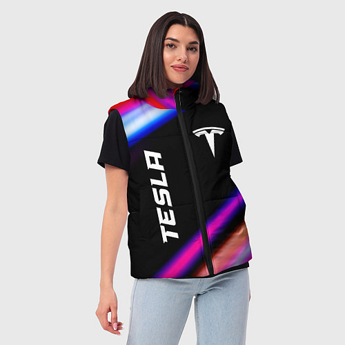 Женский жилет Tesla speed lights / 3D-Черный – фото 3