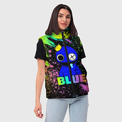 Женский жилет Rainbow Friends - Blue, цвет: 3D-светло-серый — фото 2