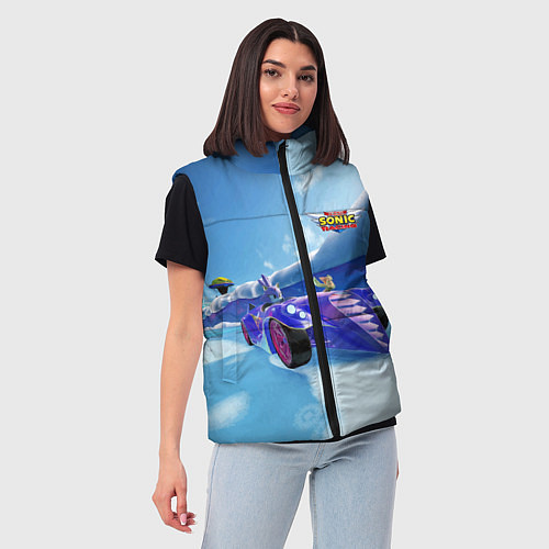 Женский жилет Blaze the Cat - Team Sonic racing / 3D-Светло-серый – фото 3