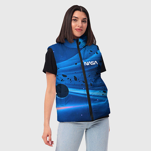 Женский жилет Космическое пространство - NASA - Planet / 3D-Красный – фото 3