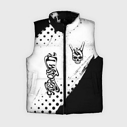 Женский жилет Aerosmith и рок символ на светлом фоне