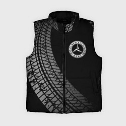 Женский жилет Mercedes tire tracks, цвет: 3D-черный
