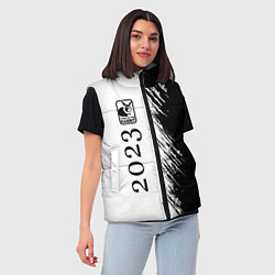 Женский жилет Кролик 2023 в рамочке: по-вертикали, цвет: 3D-черный — фото 2