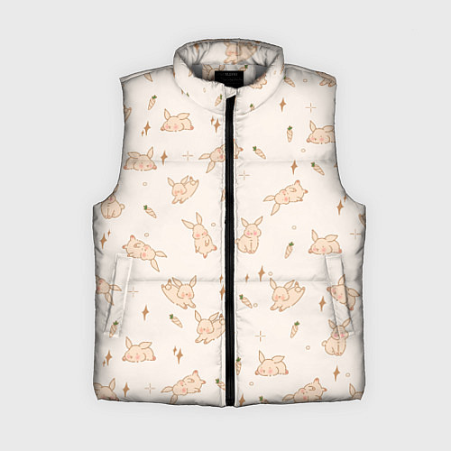 Женский жилет Милый кролик паттерн / 3D-Светло-серый – фото 1