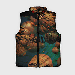 Женский жилет Абстрактные планеты, цвет: 3D-красный