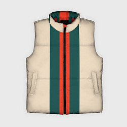 Женский жилет Полосы триколор красный зеленый