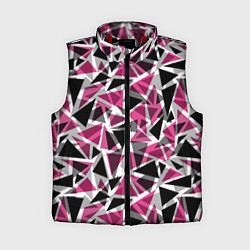 Женский жилет Геометрический абстрактный узор в вишнево серых и, цвет: 3D-красный