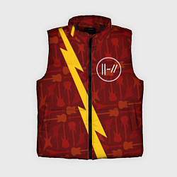 Женский жилет Twenty One Pilots гитары и молния, цвет: 3D-черный