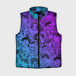 Женский жилет Ахегао красивый неон