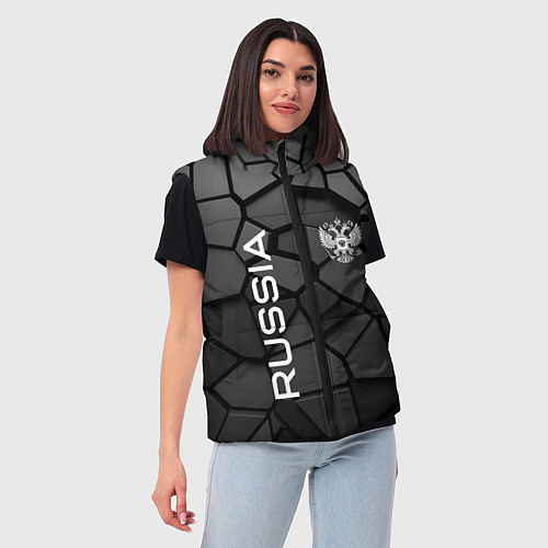 Женский жилет Черная броня Россия / 3D-Черный – фото 3