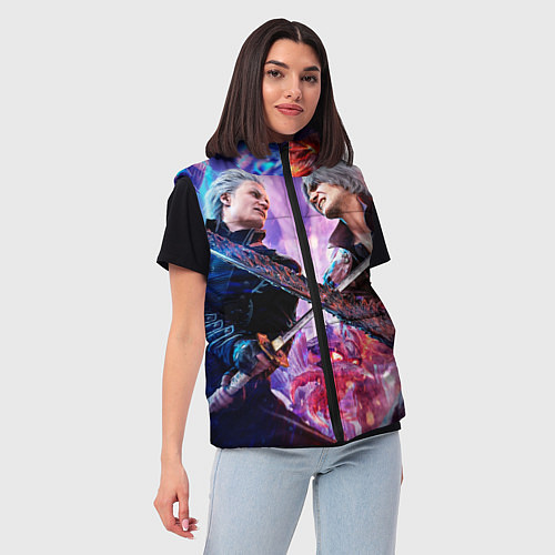 Женский жилет Vergil vs Dante / 3D-Черный – фото 3