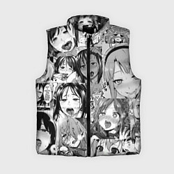 Женский жилет Ахегао паттерн