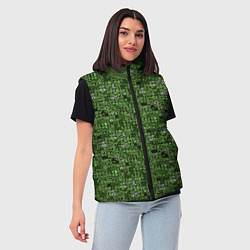 Женский жилет Милитари иероглифы, цвет: 3D-красный — фото 2