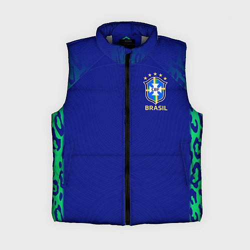 Женский жилет Форма сборной Бразилии ЧМ 2022 гостевая / 3D-Светло-серый – фото 1