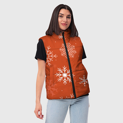 Женский жилет Orange snow / 3D-Черный – фото 3