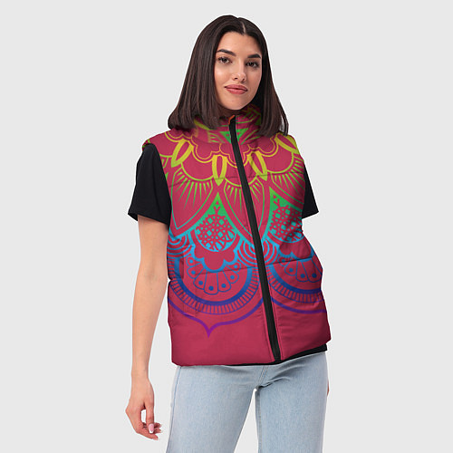 Женский жилет Viva magenta mandala / 3D-Красный – фото 3