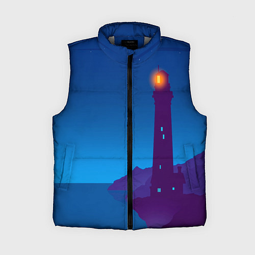 Женский жилет Маяк в ночи / 3D-Светло-серый – фото 1