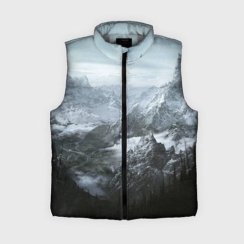 Женский жилет Природа Скайрима / 3D-Светло-серый – фото 1