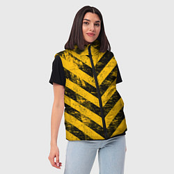 Женский жилет WARNING - желто-черные полосы, цвет: 3D-светло-серый — фото 2