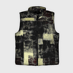 Женский жилет Жёлтый абстракт, цвет: 3D-черный