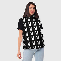 Женский жилет Bunny pattern black, цвет: 3D-красный — фото 2