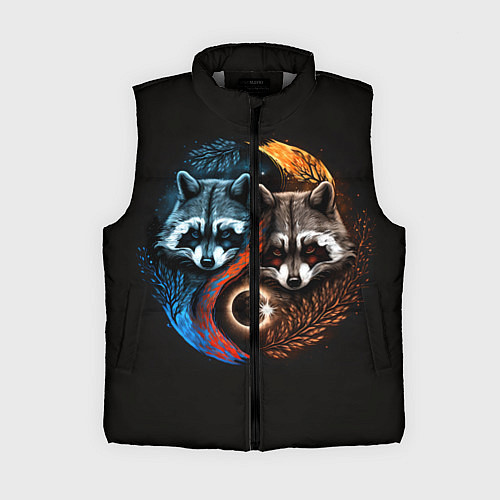 Женский жилет Инь-янь еноты / 3D-Светло-серый – фото 1