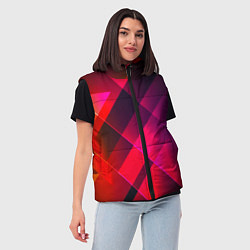 Женский жилет Кубические грани абстракции, цвет: 3D-светло-серый — фото 2