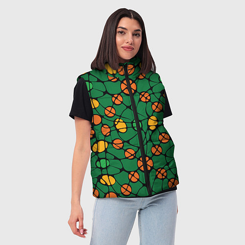 Женский жилет Контрастный абстрактный узор / 3D-Черный – фото 3