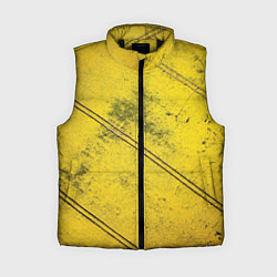 Женский жилет Абстрактная ярко-золотая текстура, цвет: 3D-черный