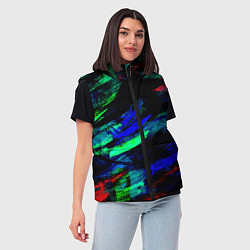 Женский жилет Мазки кистью, цвет: 3D-черный — фото 2