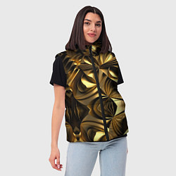 Женский жилет Золотой калейдоскоп, цвет: 3D-черный — фото 2