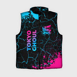 Женский жилет Tokyo Ghoul - neon gradient: надпись, символ, цвет: 3D-черный