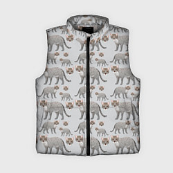 Женский жилет Дикая кошка, цвет: 3D-светло-серый