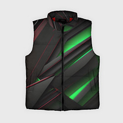 Женский жилет Объемная текстура с зеленым свечением, цвет: 3D-красный