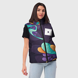 Женский жилет Roblox graffity splash, цвет: 3D-черный — фото 2